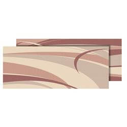 Outdoor Mat - Red and Cream Swirl Pattern